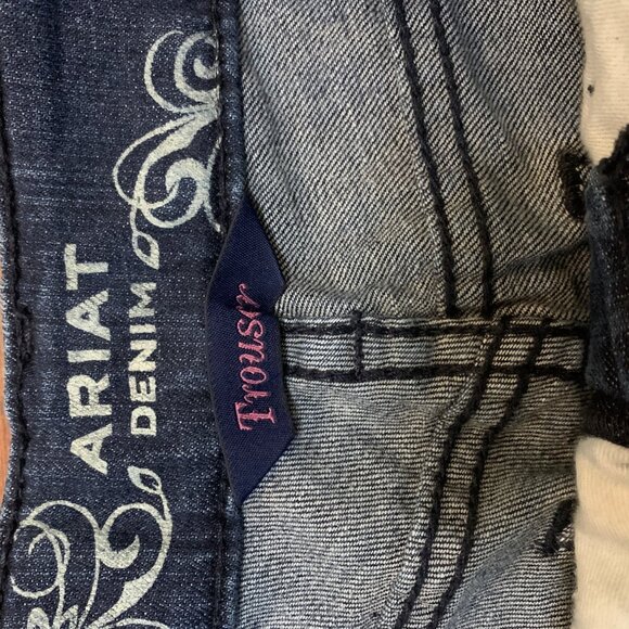 Ariat Women's Jeans Wide Leg Low Rise 8" Y2K Style Sz 29 Denim Trousers Vintage - Picture 14 of 16